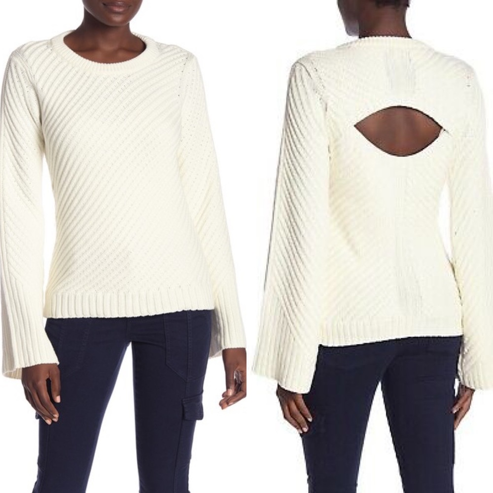 Joie Lauraly Open Back Cable Sweater - Picture 1 of 7